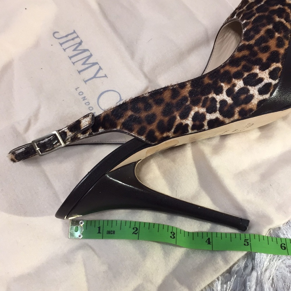 EUC Jimmy Choo Leopard print Calf Hair Heels, 9.5 - Picture 14 of 17